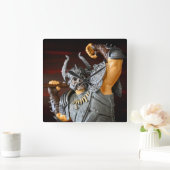 Toy Barbarianデザイン スクエア壁時計 (ホーム)