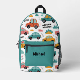 Toy Cars Bookbag for Kids, Michael Backpack Boys プリントバックパック