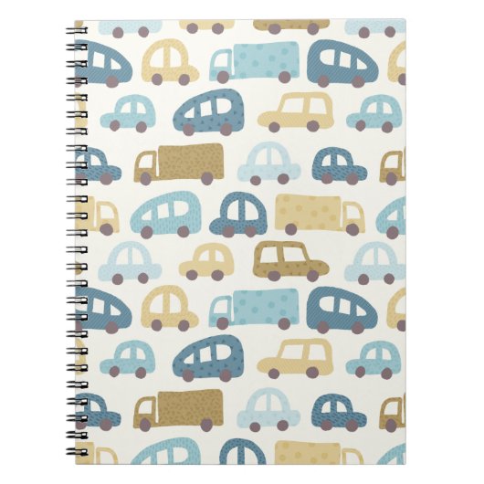 Toy Cars & Trucks | Dusty Blue Beig ノートブック (正面)