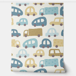 Toy Cars & Trucks | Dusty Blue Beig 壁紙