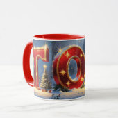 TOY Christmas Mug - Festive Holiday Coffee Mug wit マグカップ (正面左)