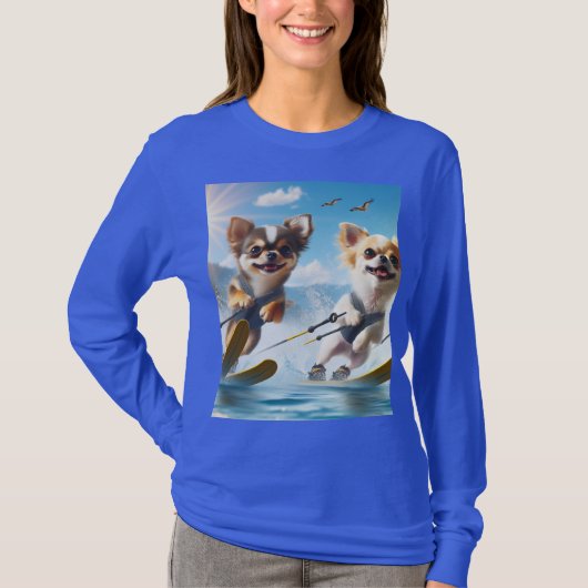 Toy dogs Waterskiing! Tシャツ (正面)