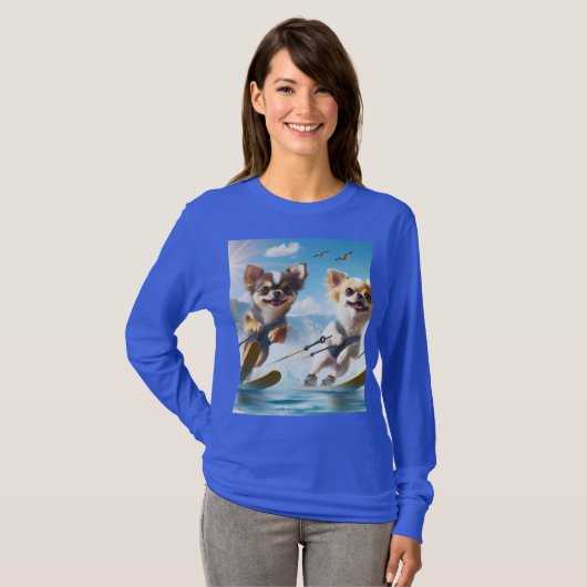 Toy dogs Waterskiing! Tシャツ (正面フル)