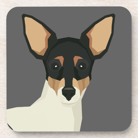 Toy Fox Terrier コースター (正面)