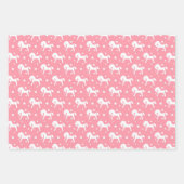 Toy Horses Wrapping Paper Sheet Set of 3 ラッピングペーパーシート (正面3)