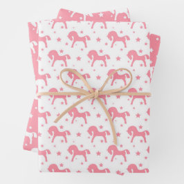 Toy Horses Wrapping Paper Sheet Set of 3 ラッピングペーパーシート