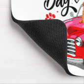 Toy Odle Heart Red Truck Happy Valentine Day Dog  マウスパッド (コーナー)