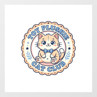 Toy Plushie Cat かわいい猫のTシャツデザイン - Toy Plus ウィンドウサイン