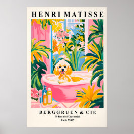 Toy Poodle Art Pink Bathroom Print, Henri Matisse ポスター