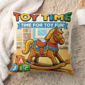 Toy rocking horse Nursery throw pillow クッション (ブランケット)