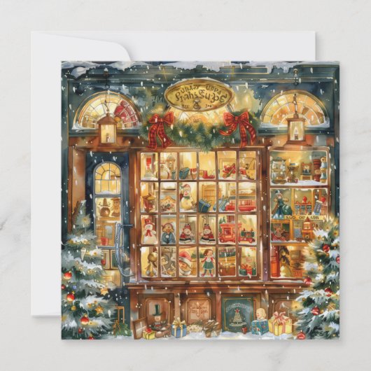 Toy Shop Window Christmas Greeting Card シーズンカード (正面)
