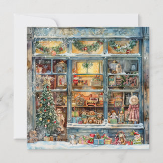 Toy Shop Window Christmas Greeting Card シーズンカード