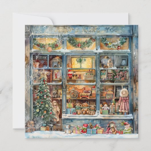 Toy Shop Window Christmas Greeting Card シーズンカード (正面)