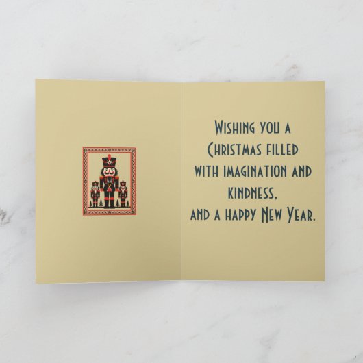 Toy Soldiers Nutcracker Nordic Christmas Minimal  カード (内部)