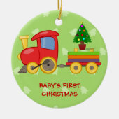 Toy Train, Baby's First Christmas セラミックオーナメント (正面)