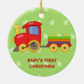 Toy Train, Baby's First Christmas セラミックオーナメント (裏面)