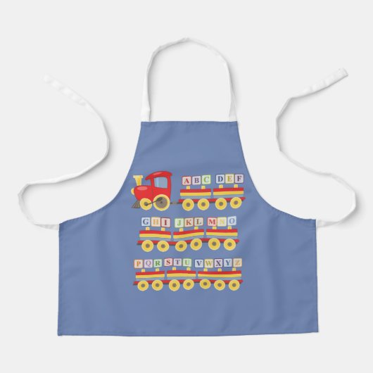 Toy Train Carrying Alphabet Blocks エプロン (正面)