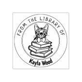 Toyger Cat図書室の書籍 ラバースタンプ (インプリント)