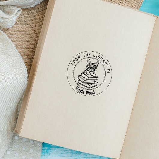 Toyger Cat図書室の書籍 ラバースタンプ