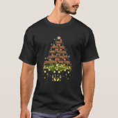 Toyger Cat Christmas Tree Lights Funny Xmas Lover Tシャツ (正面)