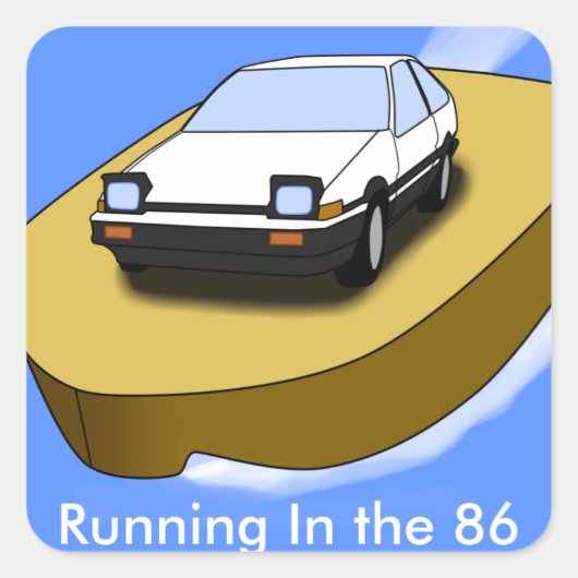 Toyota AE86 Trueno Sticker スクエアシール (正面)