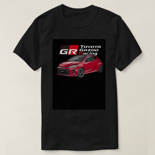 TOYOTA GR YARIS - gazoo racing red Poster Tシャツ (デザイン正面)