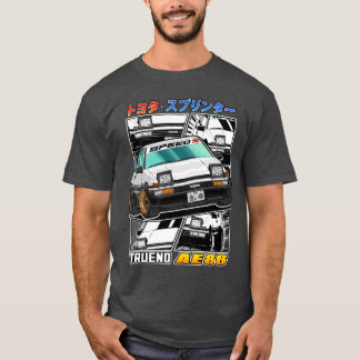 Toyota Sprinterrueno AE86 Street Racing friend fun Tシャツ