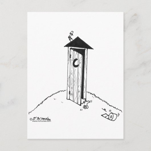 TPは離れ家からの遠くに転がります ポストカード (正面)