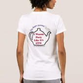 TP0102お茶会のパーティーは1773年のワイシャツを好みます Tシャツ (裏面)