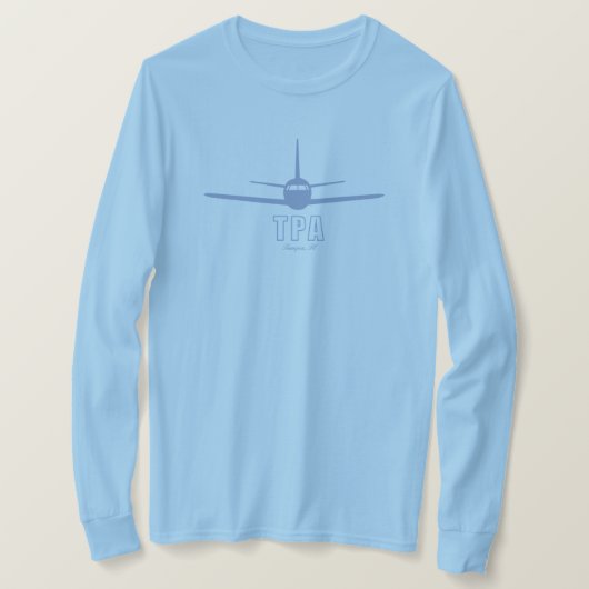 TPAタンパフロリダFLエアポートコード Tシャツ (デザイン正面)