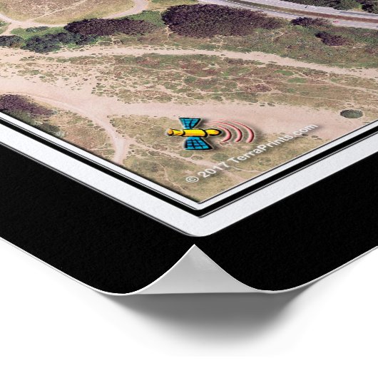 TPCハーディングパークゴルフコース衛星地図 ポスター (角)