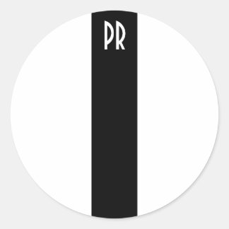 TPRピンストライプのシール（白） ラウンドシール