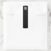 TPRピンストライプのシール（白） ラウンドシール (バッグ)