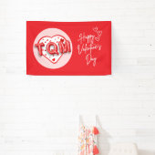 TQM - Red and Pink Hearts Happy Valentine's Day 横断幕 (インサイチュ)