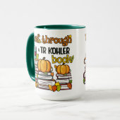 TRコーラーの本を通して葉を出す マグカップ (正面左)