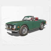 TR-4スポーツカー フリースブランケット (正面(横))
