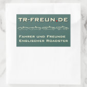 TR-Freunde rechteckiger Aufkleber 長方形シール (バッグ)