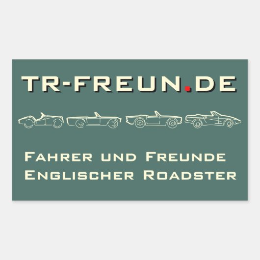 TR-Freunde rechteckiger Aufkleber 長方形シール (正面)