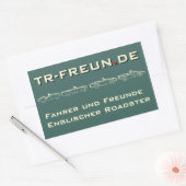 TR-Freunde rechteckiger Aufkleber 長方形シール (封筒)