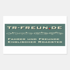 TR-Freunde rechteckiger Aufkleber 長方形シール