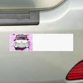 Trabant車およびピンクまたは薄紫のベルリンの壁 バンパーステッカー (車上)