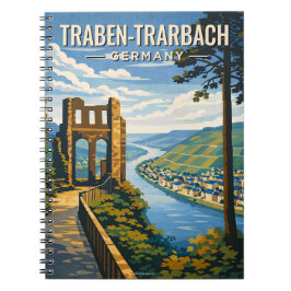 Traben-Trarbach Vintage Travel Art ノートブック