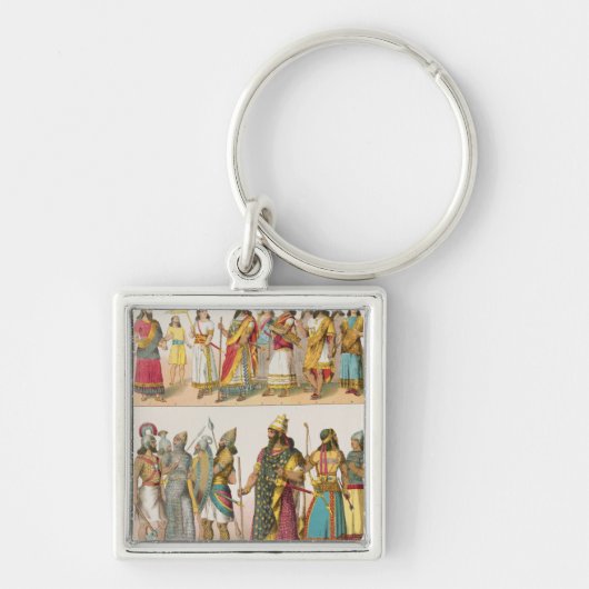 「Trachten der Voelker」のからのアッシリアの服、1864年 キーホルダー (正面)