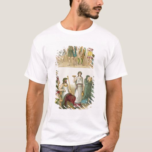 「Trachten der Voelker」のからのギリシャの服、1864年 Tシャツ (正面)