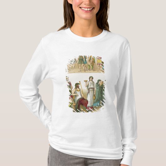 「Trachten der Voelker」のからのギリシャの服、1864年 Tシャツ (正面)