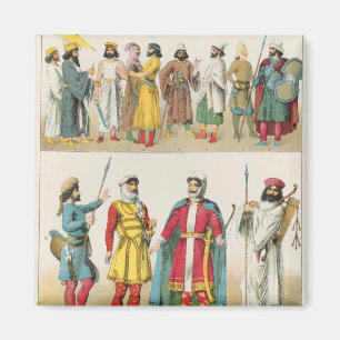 「Trachten der Voelker」のからのペルシャの服、1864年 マグネット