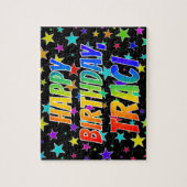 「TRACI」名、おもしろい「ハッピーバースデー」 ジグソーパズル (縦)