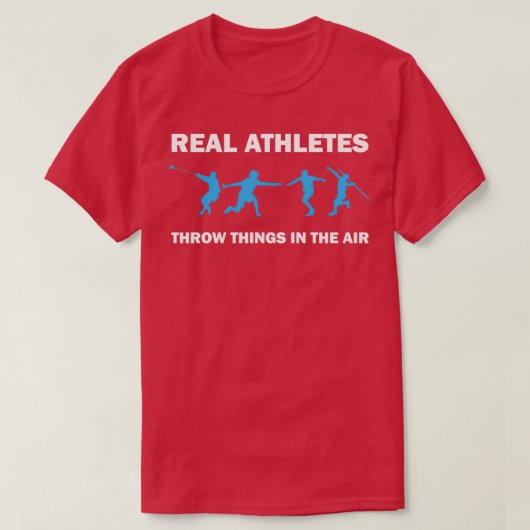 Track and Field Athlete Javelin Discus Throw Thing Tシャツ (デザイン正面)