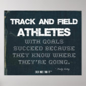 Track and Field Athletes with Goals Succeed: Denim ポスター (正面)