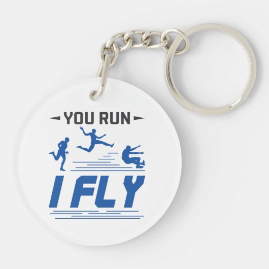 Track and Field Long Jump You 走 Fly キーホルダー (裏面)